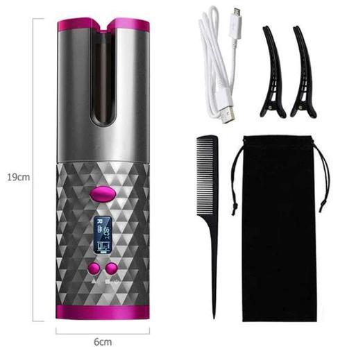 Miniatura Lindo Modelador De Cachos Automático Sem Fio Portátil