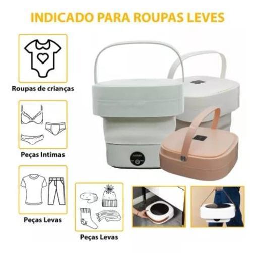 Miniatura Mini Máquina Lavar 6,5L Dobrável Roupa Íntima Balde Portátil
