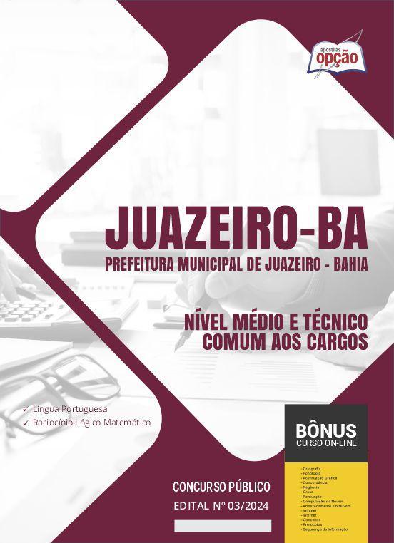 Miniatura Apostila Prefeitura Juazeiro Ba 2024 Nível Médio E Técnico