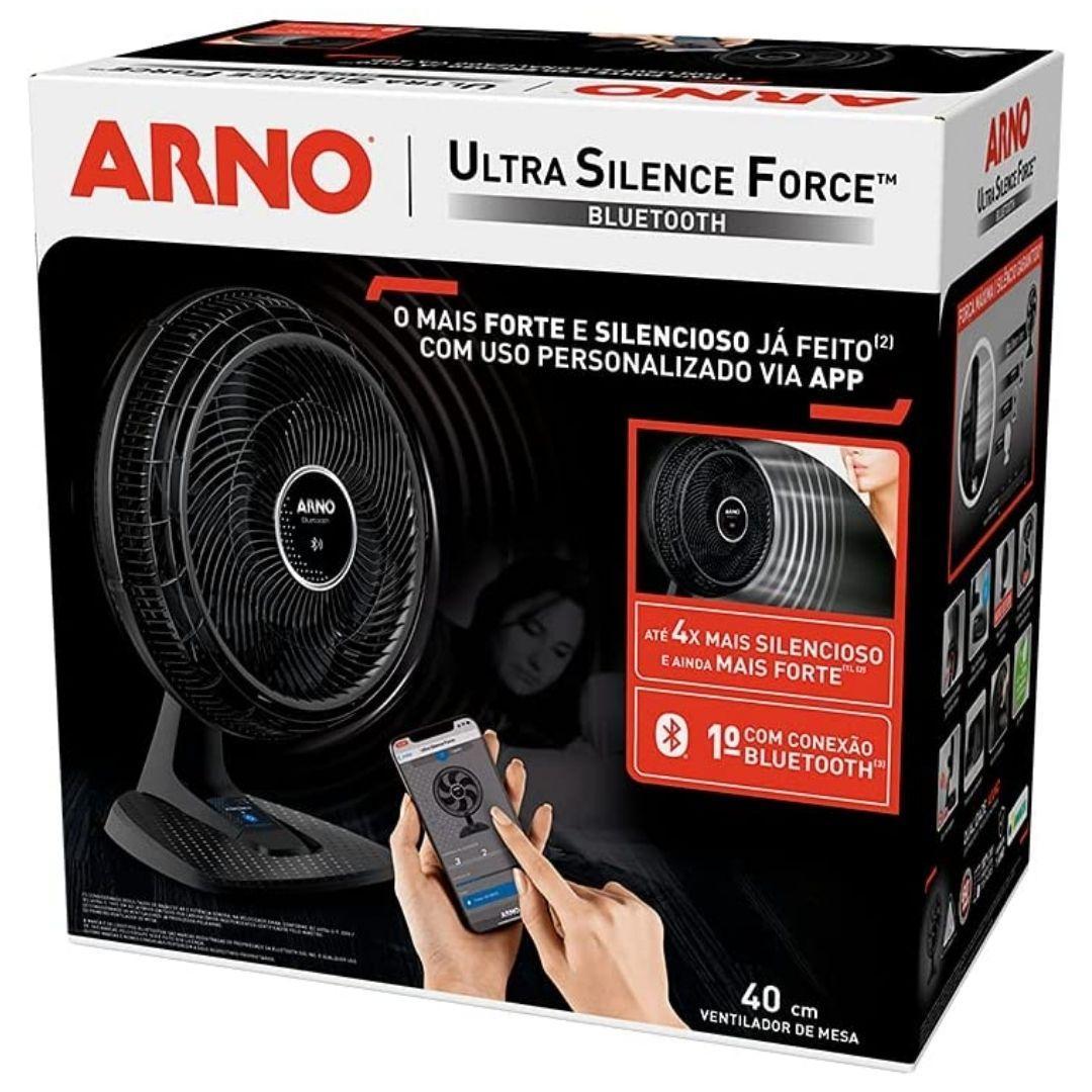 Ventilador De Mesa Ultra Silence Force 40Cm Arno Preto 110V
