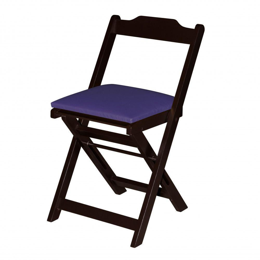 Miniatura Conjunto Com 6 Cadeiras Madeira Maciça Dobrável Cor Açai