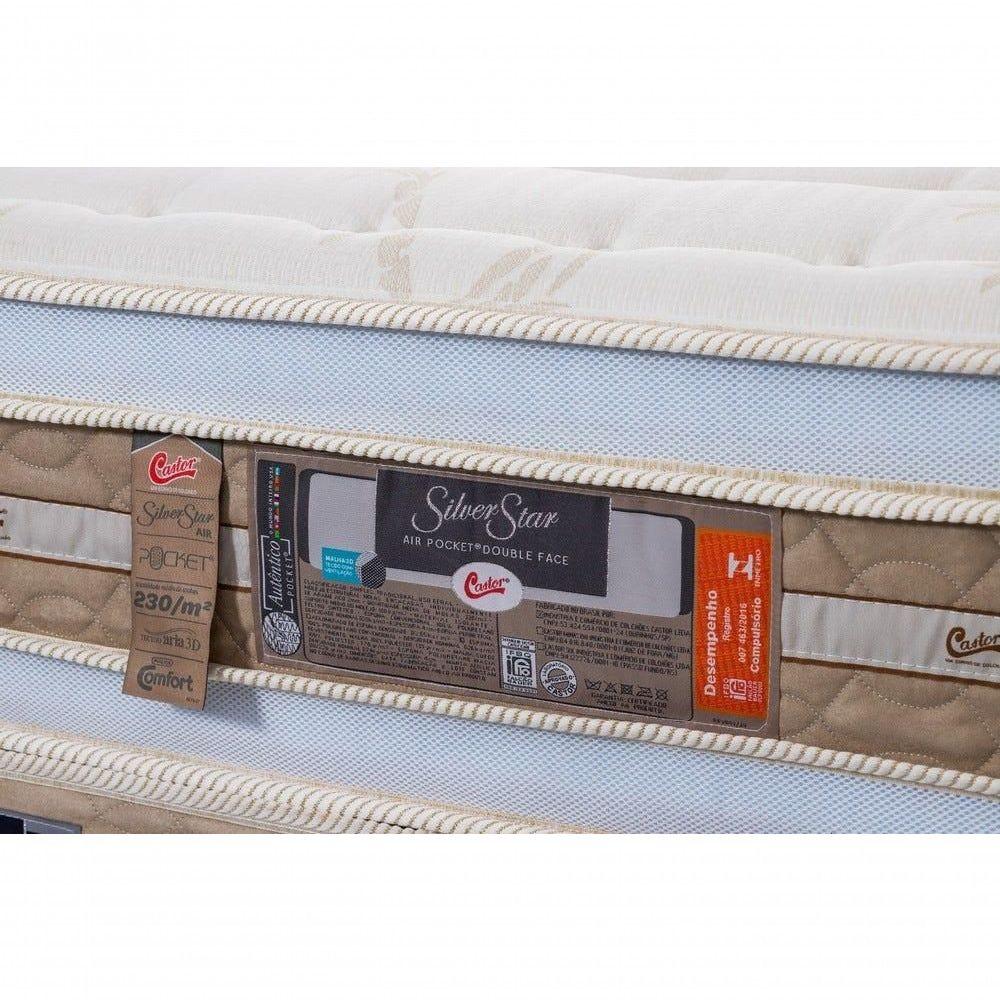 Miniatura Colchão Castor Queen Silver Star Air Double Face Pocket 158x198x34cm