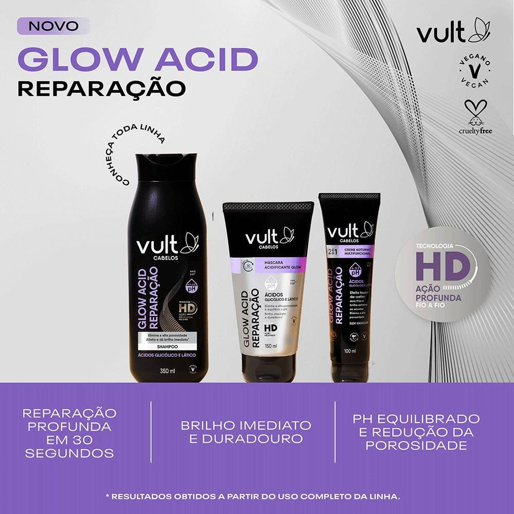 Miniatura Shampoo Vult Hair Glow Acid Repair 350ml