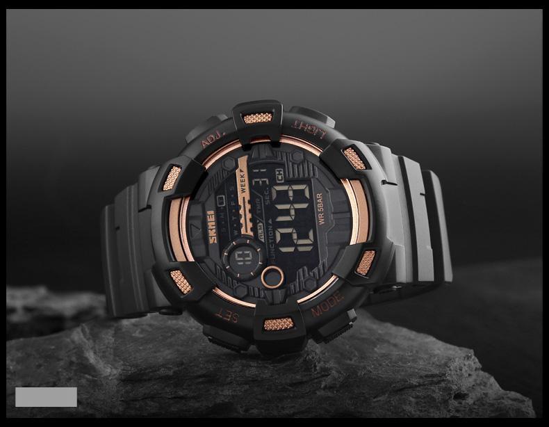 Miniatura Relógio Masculino Skmei 1243 Esportivo Digital Preto