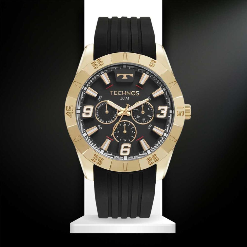 Miniatura Relógio Masculino Technos Racer 6P29Alu/2P - Dourado