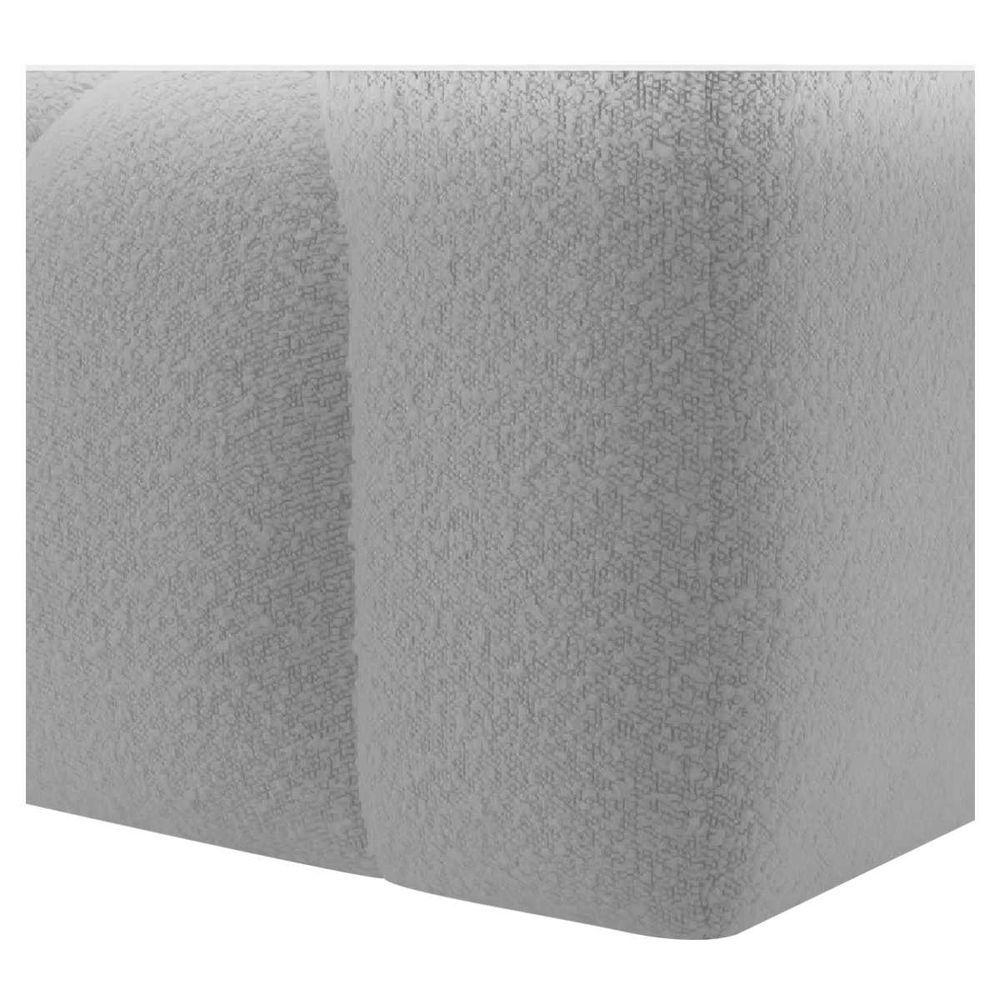 Kit 1 Sofá 150cm 2 Poltrona Luxo Recepção Sala Elegance Linho Cinza Claro