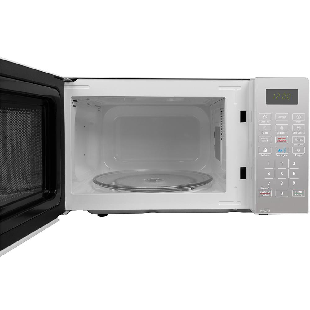 Micro-ondas 20 Litros Espelhado Philco Limpa Fácil PMO23EB Branca 127V 127V
