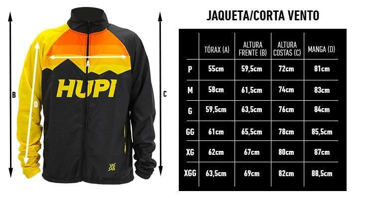 Miniatura Jaqueta Corta Vento HUPI Shadow PRETO/AMARELO - XG