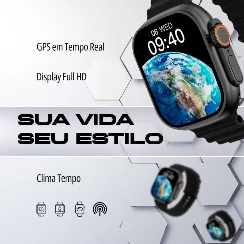 Miniatura Smartwatch Hw9 Ultra Mini Series 9 Pulso Fino 2 Pulseiras