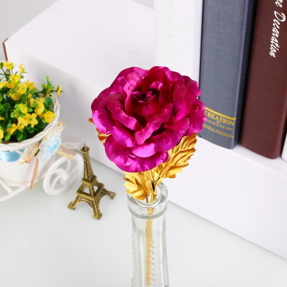 Miniatura A Rosa Encantada Golden Rose Presente De Natal Pink