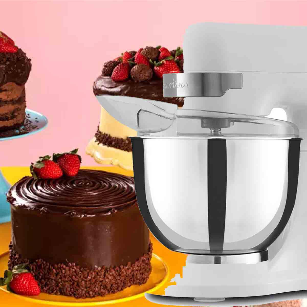 Miniatura Batedeira Britânia Bbt500B Bacia Inox Turbo 11 Velocidades