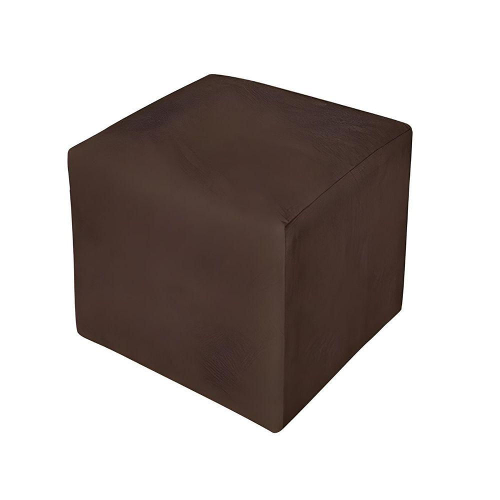 Kit Poltrona Amamentação Com Puff Confortável Serena Suede Marrom