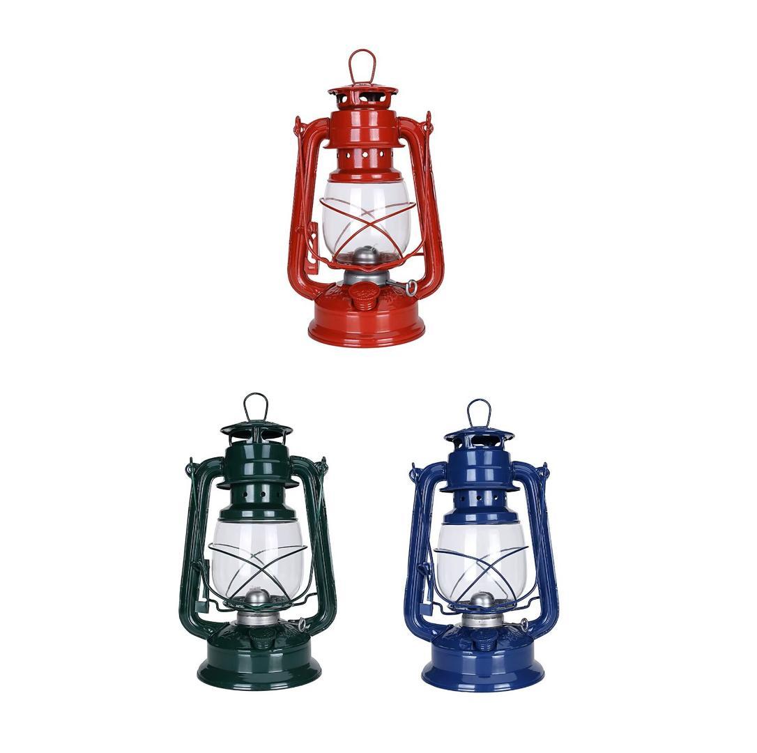 Lampião Querosene 24Cm Lamparina 200Ml Luminária Retrô-Verde