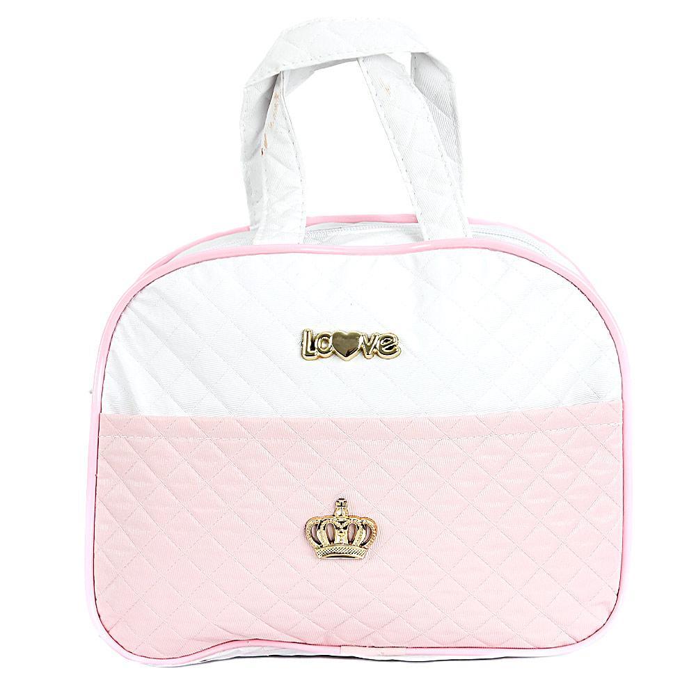 Kit Bolsa E Enxoval Para Bebê Reborn Rosa 19 Itens