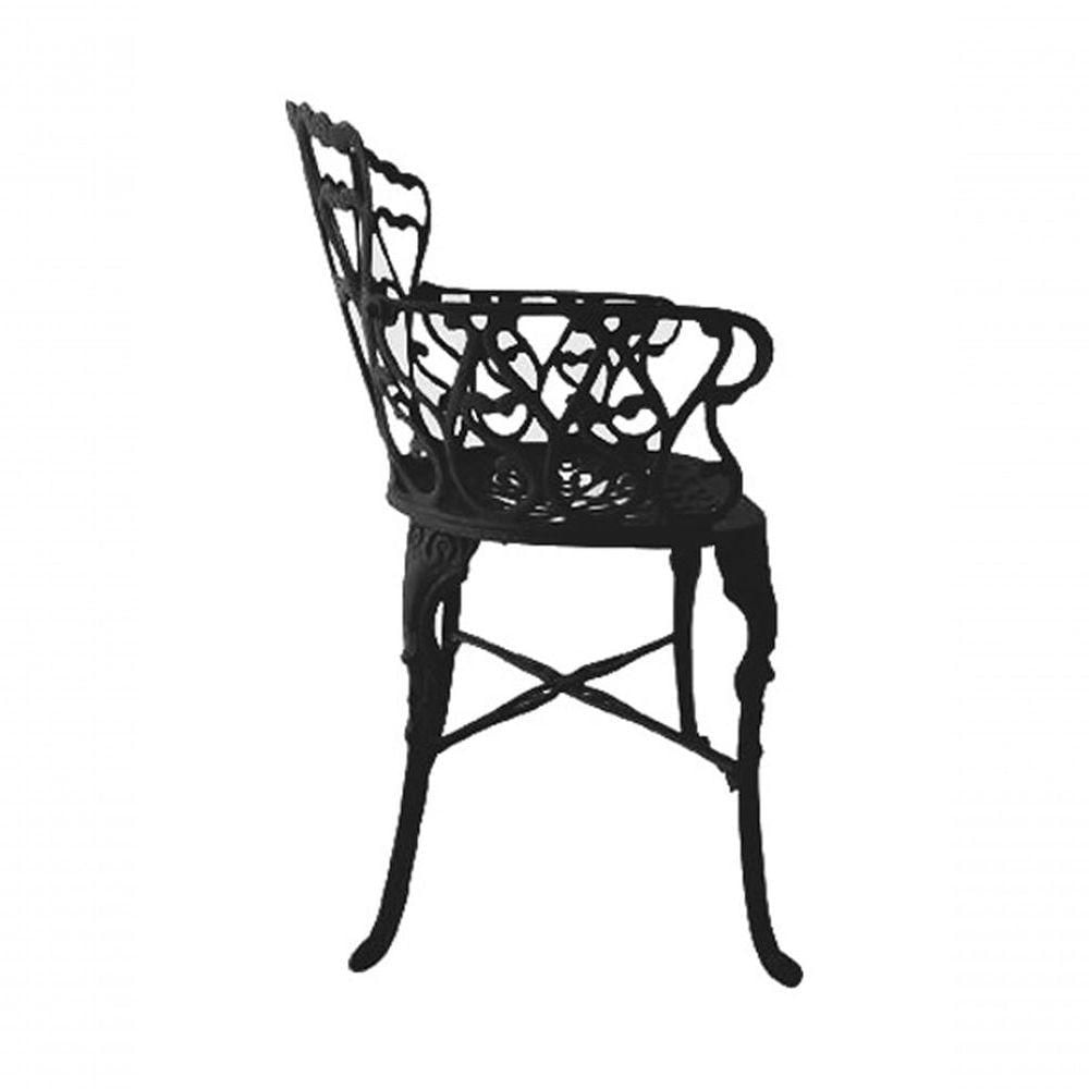 Miniatura Conjunto Mesa 2 Poltronas Viena Premium Jardim Varanda Sacada Preto
