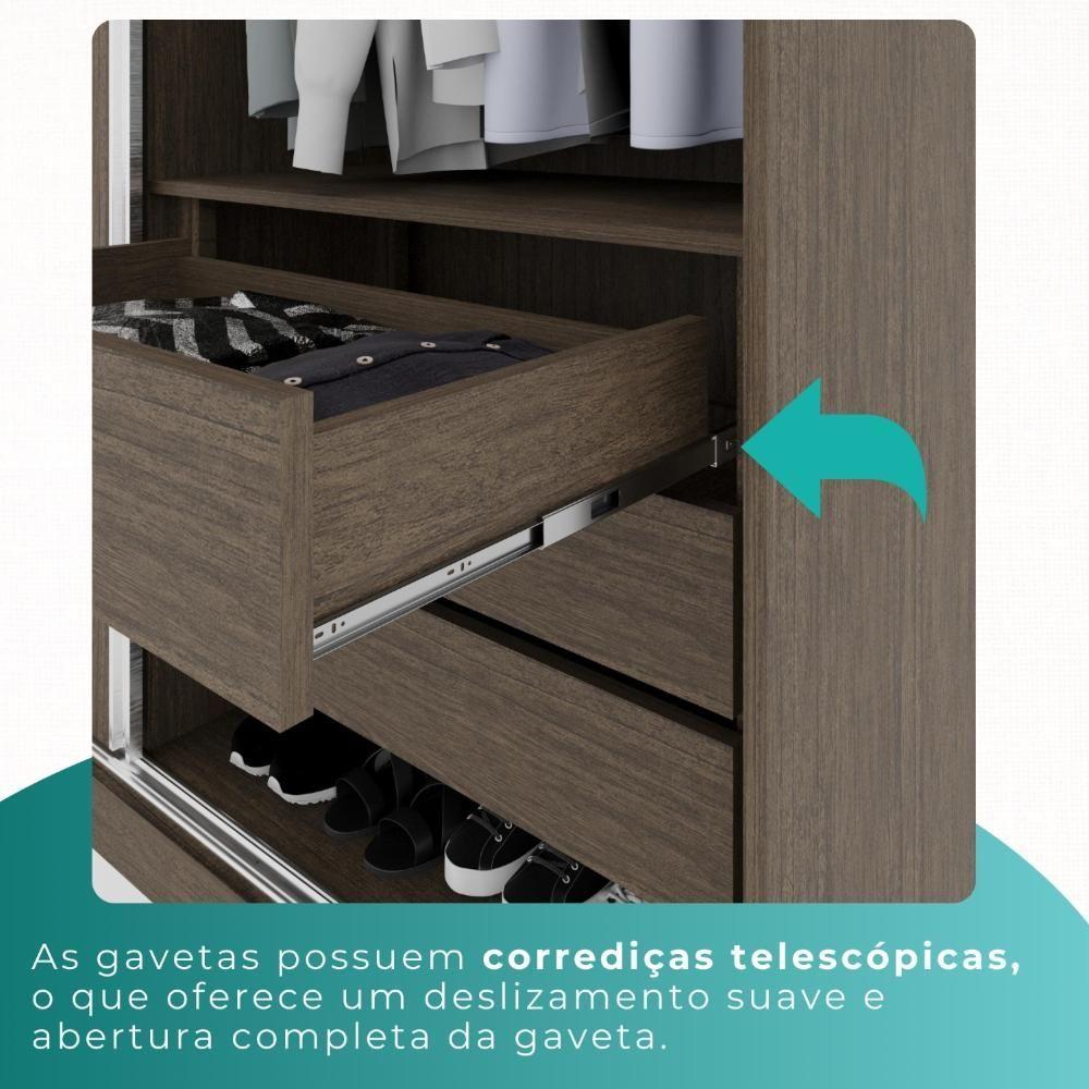 Miniatura Guarda Roupa Casal 100% Mdf 6 Portas 6 Gavetas Itália - Mais Móveis Newcanion-offwhite