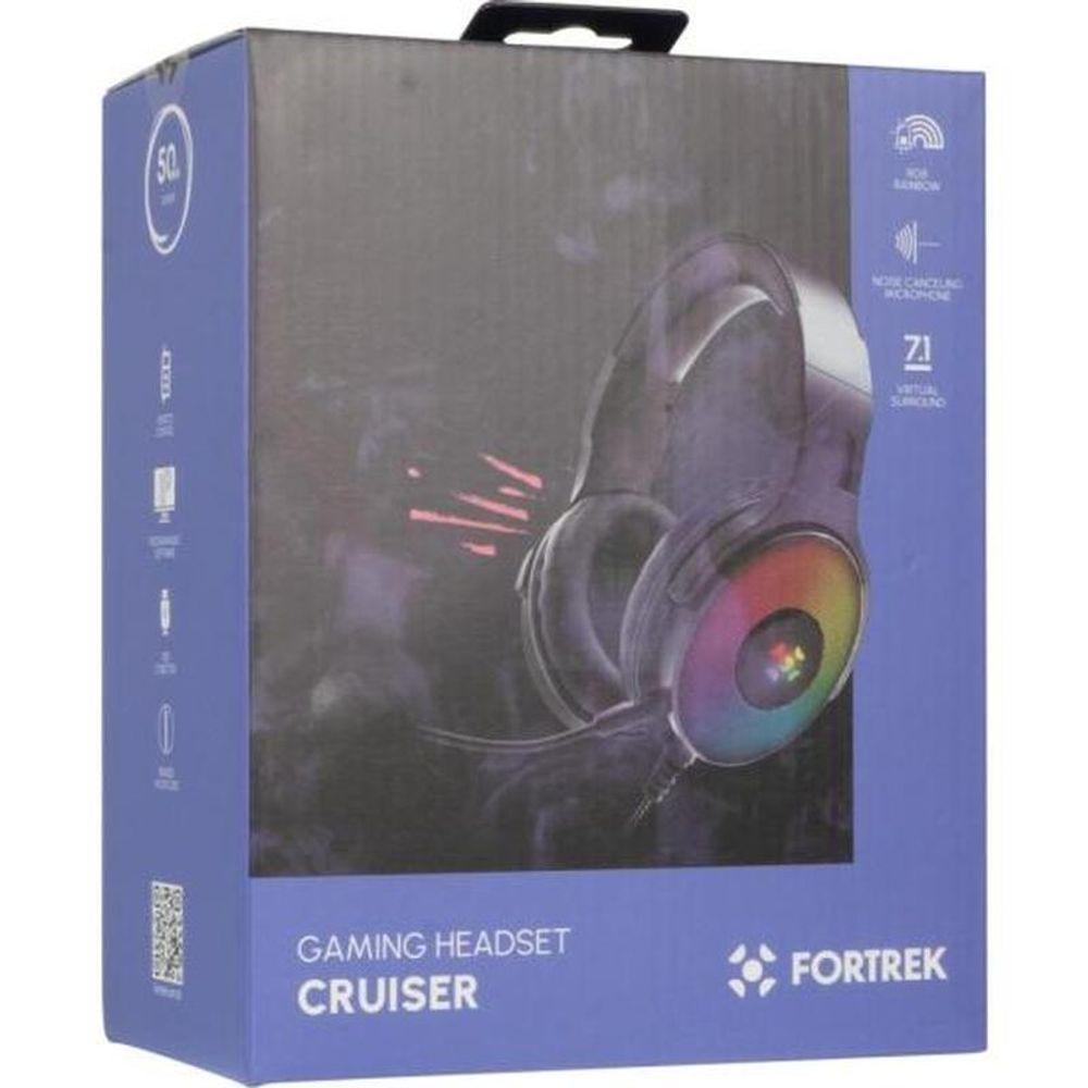 Miniatura Headset Gamer Fortrek Cruiser 7.1 Usb Rgb Preto