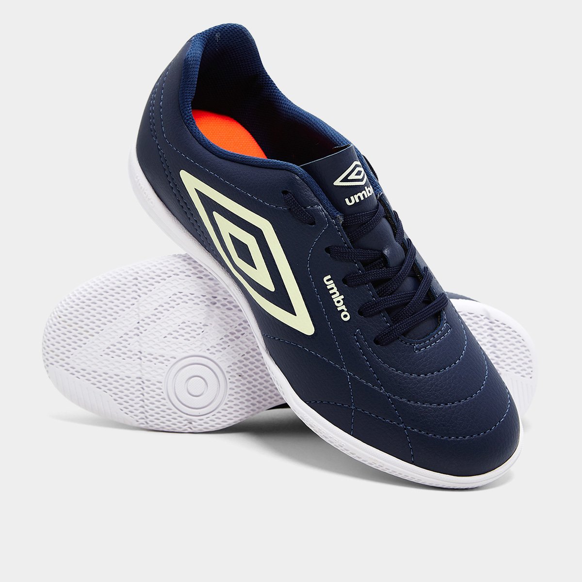 Miniatura Chuteira Futsal Umbro Class Football Unissex Marinho+Verde - 37