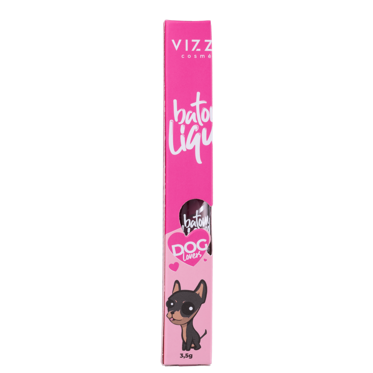 Miniatura Vizzela Dog Lovers Cor 11 Pinscher - Batom Líquido 3,5g