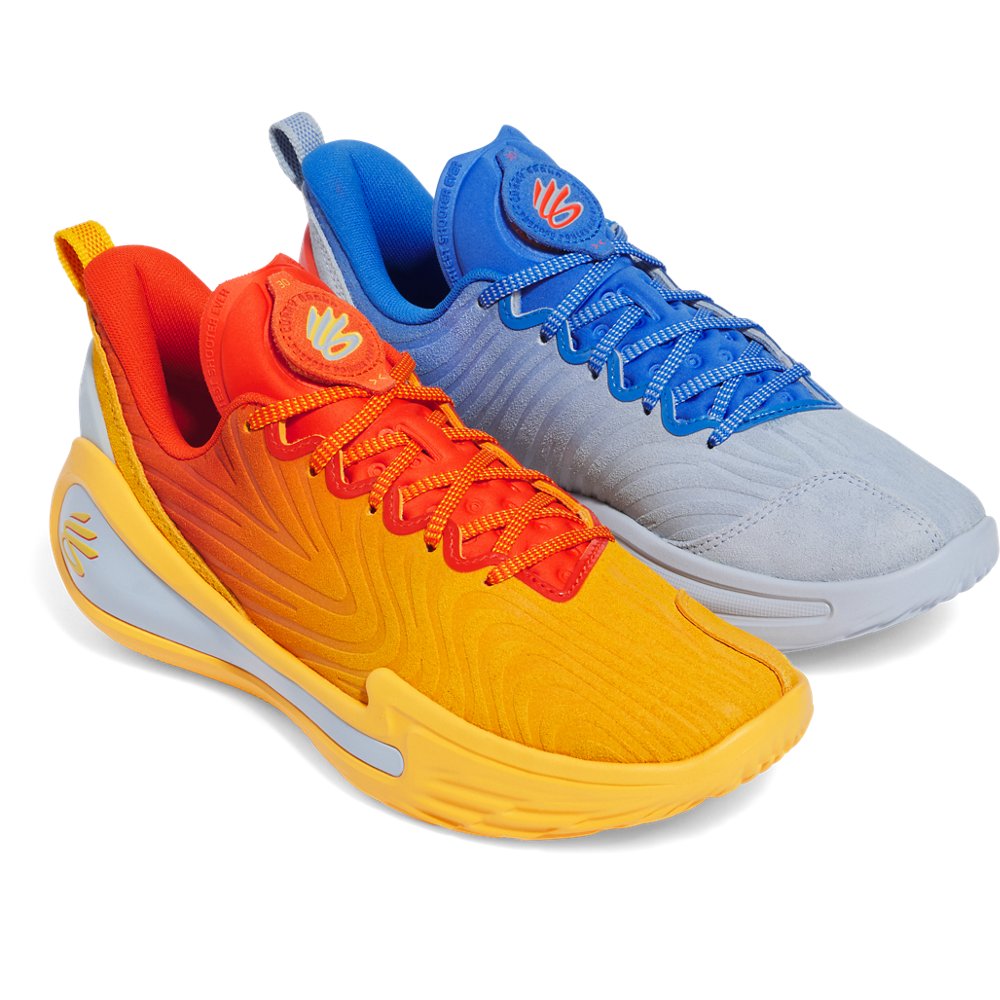 Miniatura Tênis de Basquete Under Armour Curry 12 What The Bay 34 Azul
