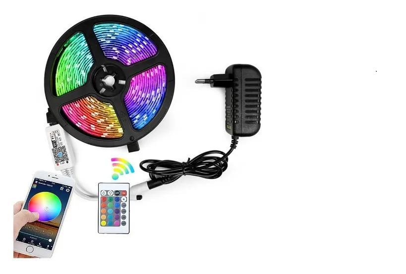 Miniatura Fita Led Rgb Wifi Inteligente + Fonte