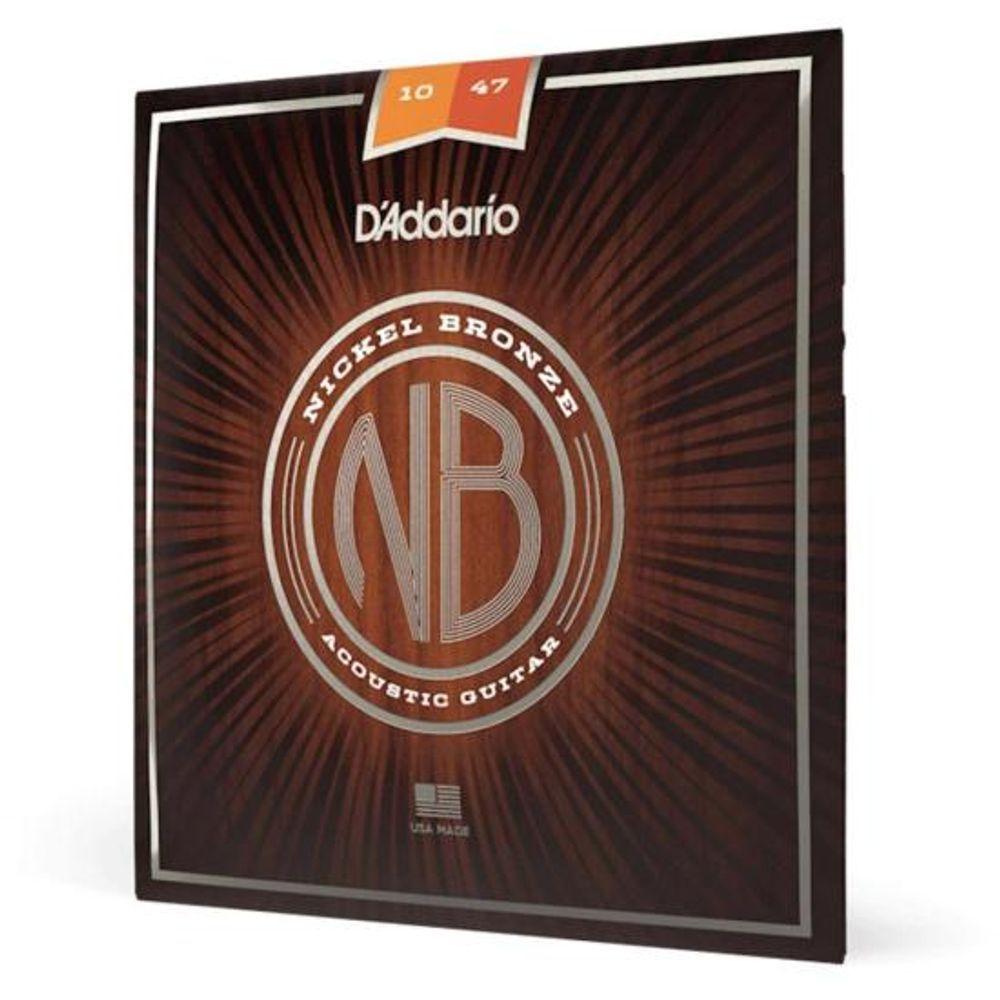 Miniatura Encordoamento Violão Aço .010-.047 Nickel Bronze Nb1047 D Addario [f002]