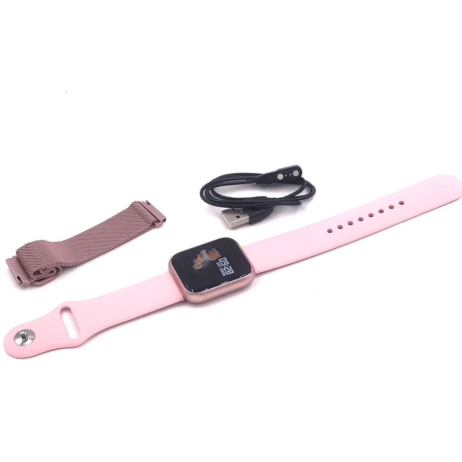 Miniatura Relógio Inteligente Smart P70 Esportivo Cardíaco 2 Pulseiras Bluetooth - Relógio - Esportivo