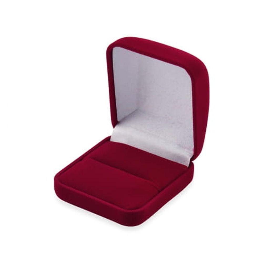 Miniatura Caixa De Veludo Vermelho Para Anel Solitário Ou Noivado