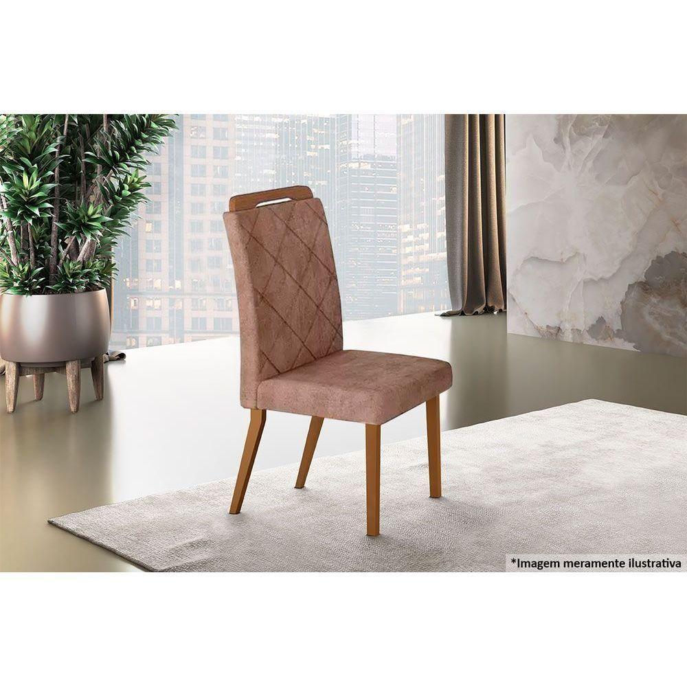 Miniatura Kit 2 Cadeiras Sala Jantar Melissa 2 Un Imbuia-veludo Creme - Rufato