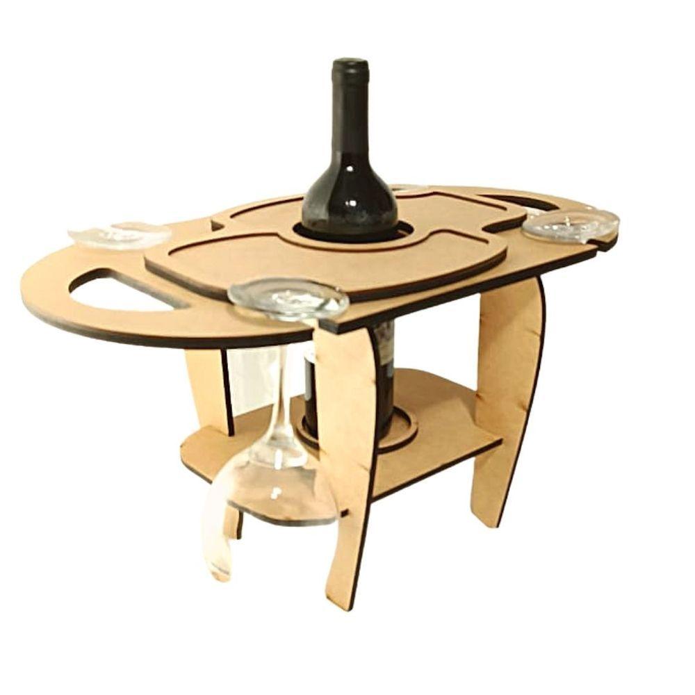 Miniatura Mini Adega Mdf Para 1 Garrafas