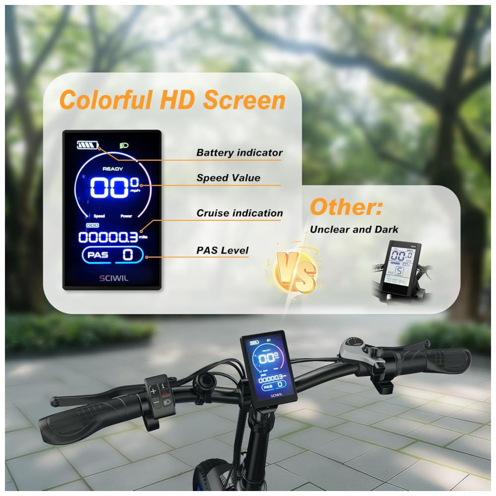 Miniatura Bicicleta Elétrica Dobrável Bluebiko F6B com Motor Brushless 750W (Pico 1000W), Bateria Removível 48V 20Ah, Freios a Disco Duplos e Sistema de