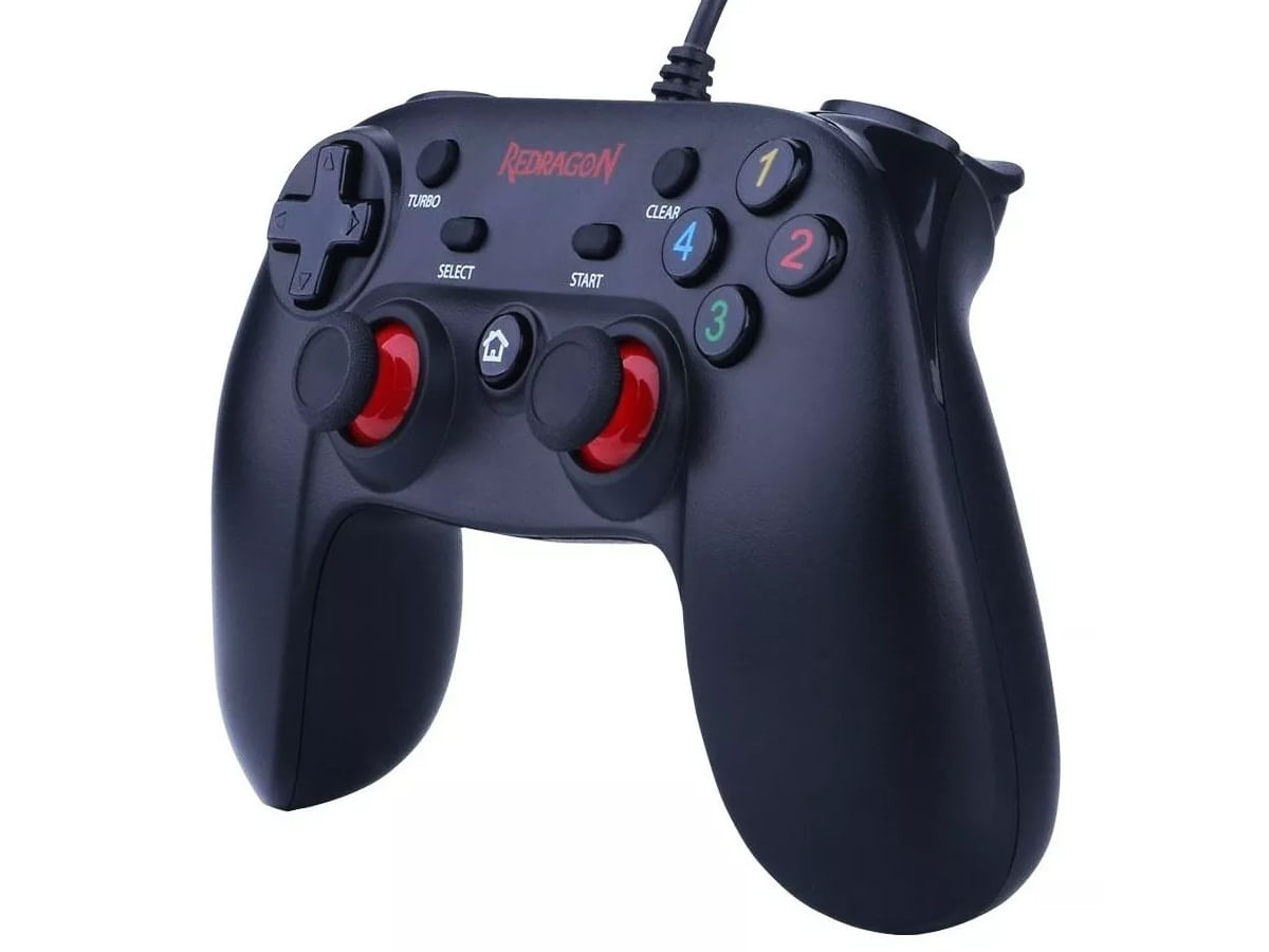 Miniatura Gamepad Joystick Redragon Saturn G807 Usb Pc Ps3 C/ Vibração