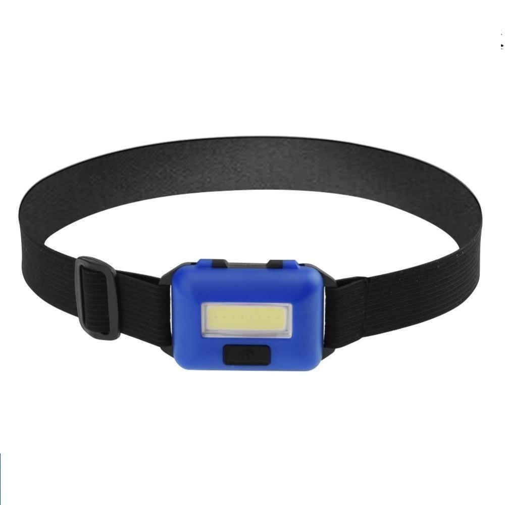 Miniatura Lanterna Farol Cabeça Multiuso Bike Moto Camping Trilha Pesca Corrida Sinalizador Testa Pilha Azul