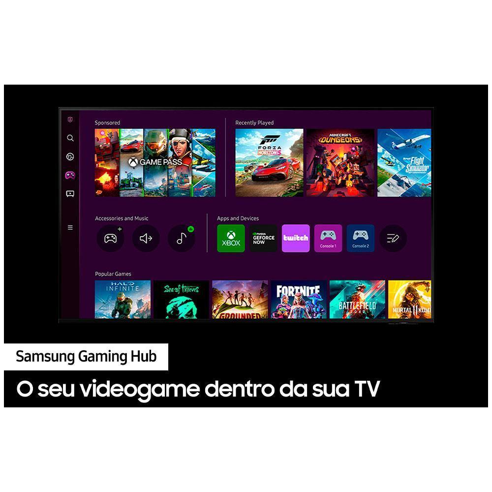 Smart TV Samsung QLED 4K 98" Polegadas 98Q80C 2023, Modo Game, Processador com IA, Som Movimento Virtual Bivolt