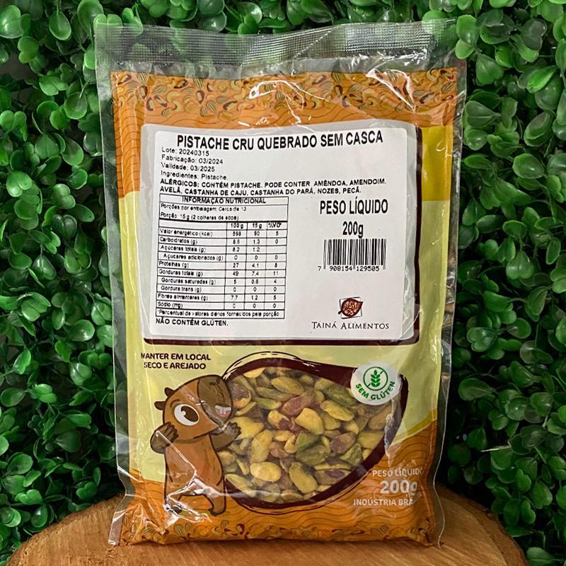 Miniatura Kit 2X: Pistache Cru Quebrado Sem Casca Tainá Alimentos 200G