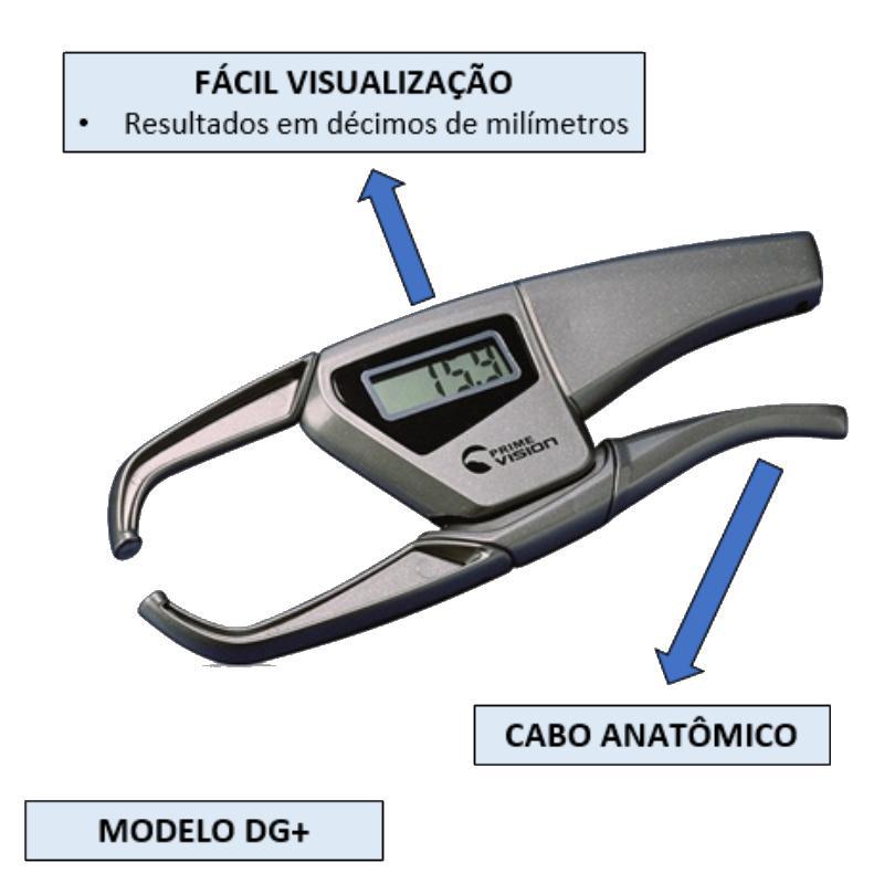 Miniatura Adipômetro Digital Científico Dg+ + Esfigmo + Estadiômetro