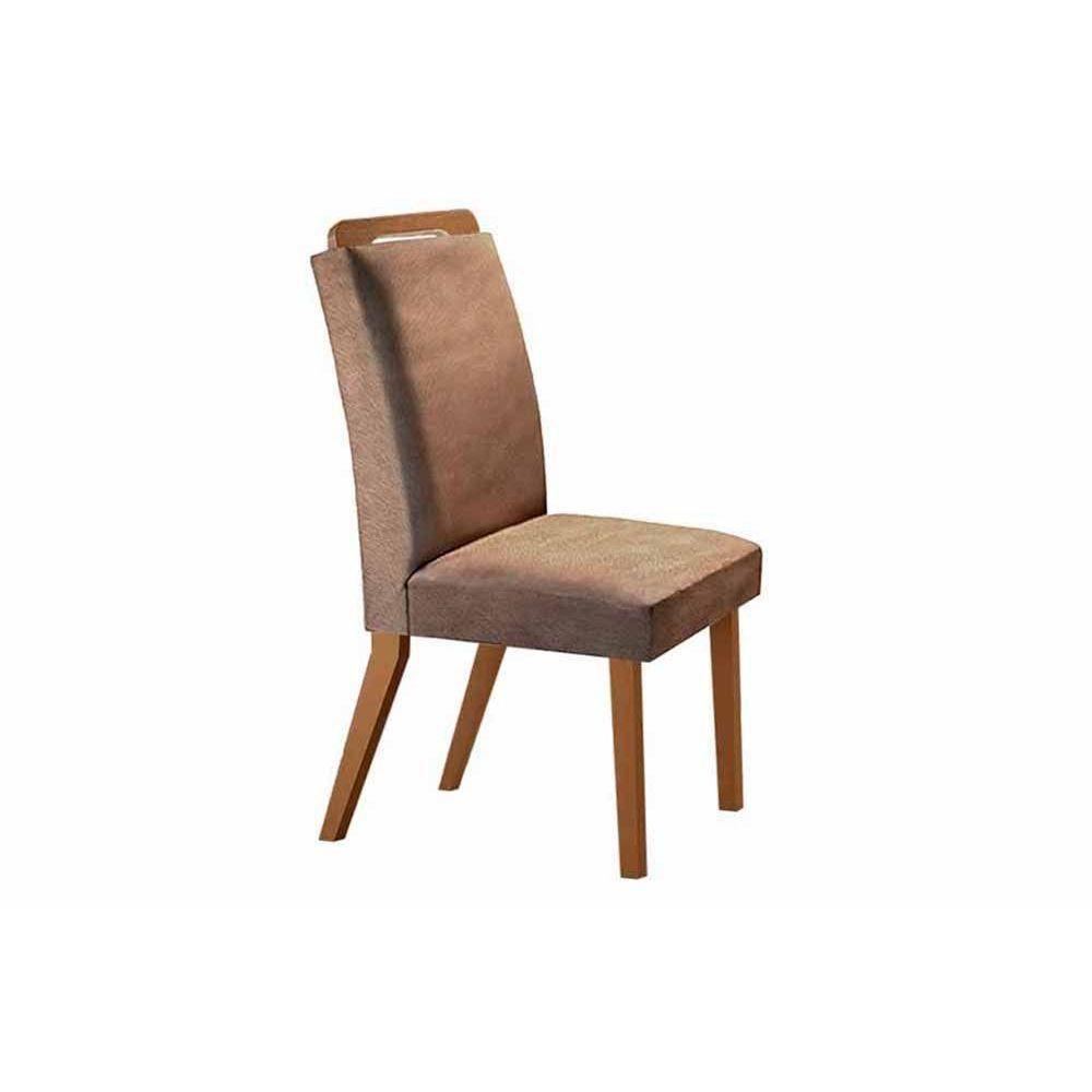 Miniatura Kit 2 Cadeiras Sala Jantar Athenas Madeira 2 Un Capuccino-animale Chocolate - Rufato