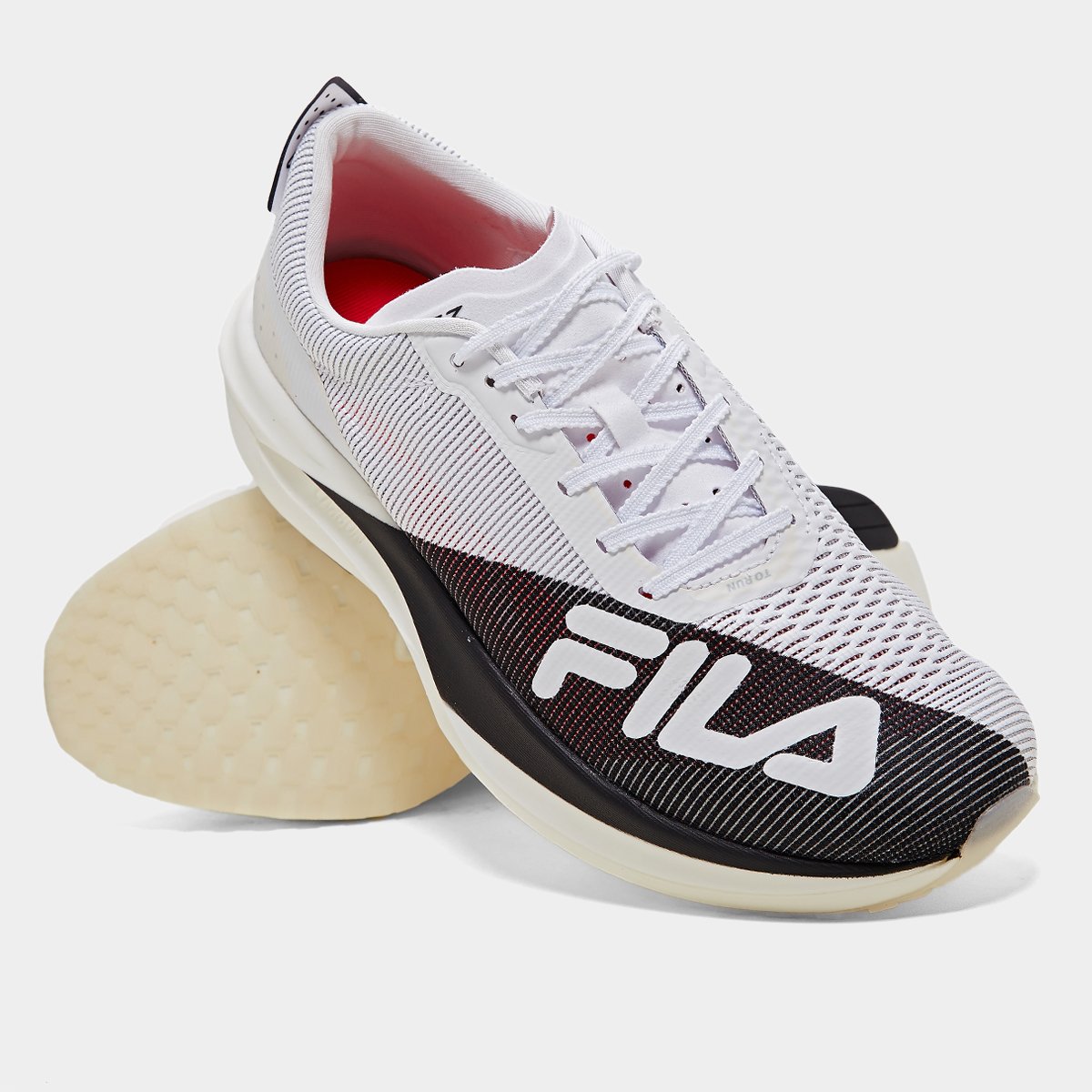 Miniatura Tênis Fila Racer Carbon 3 Masculino Branco+Preto - 38