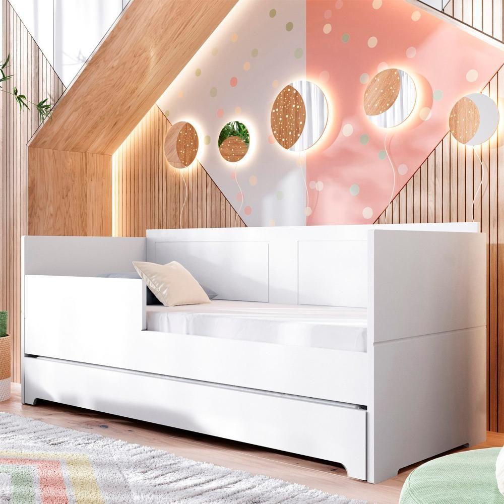 Berço Duplo Para Gêmeos Coleção Sol E Mar Divicar Branco