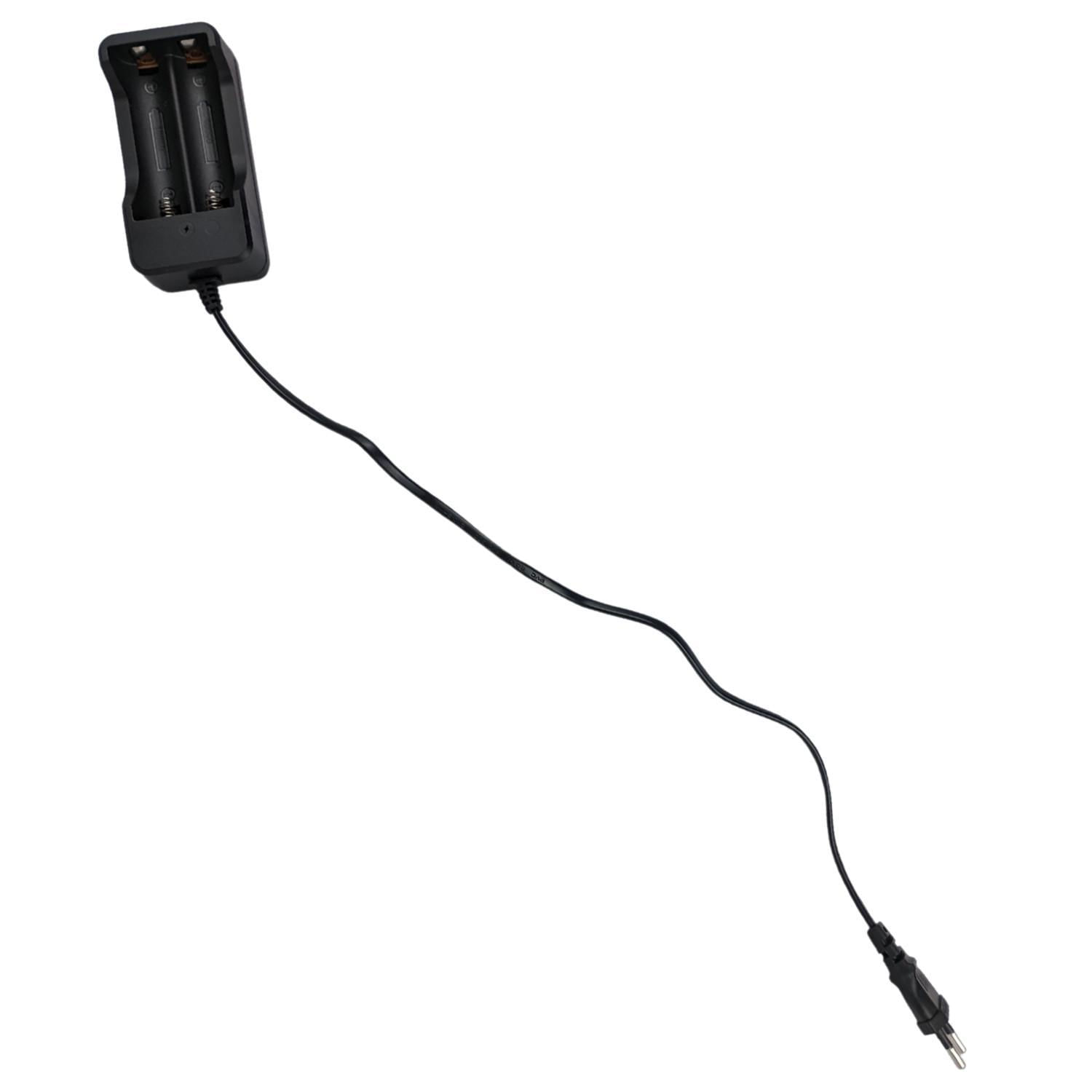 Kit 2 Carregador Pilhas 18650 Bivolt A Tomada Bivolt