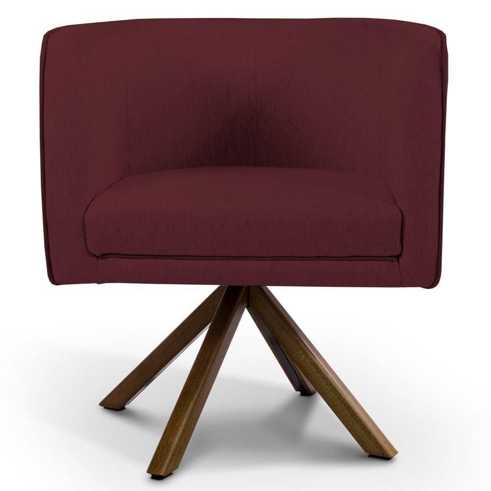 Miniatura Poltrona Giratória Base Giromad Madeira B-278 Marsala