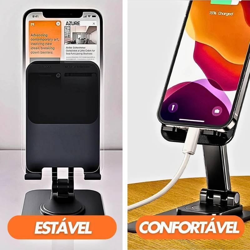 Suporte Mesa Preto Celular Ajustável Articulado Tripé Base
