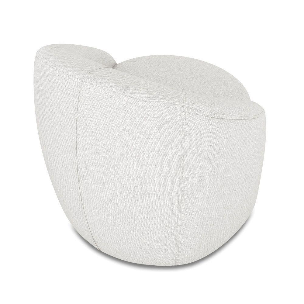Poltrona Decorativa Orgânica Lua Linho Cinza D03 - D'rossi