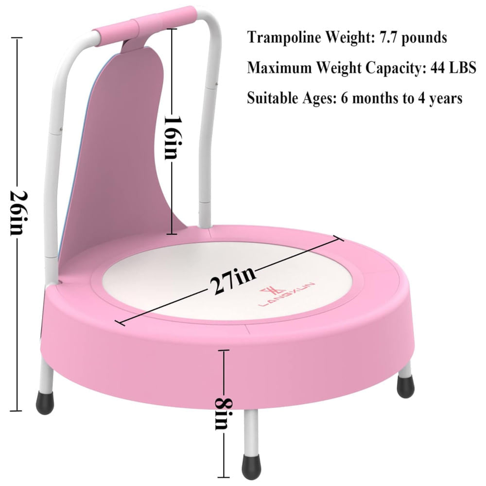 Miniatura Mini Trampolim Infantil LANGXUN Presente de Aniversário para Bebês, Meninos e Meninas Ideias Divertidas para Brincar e... 110v