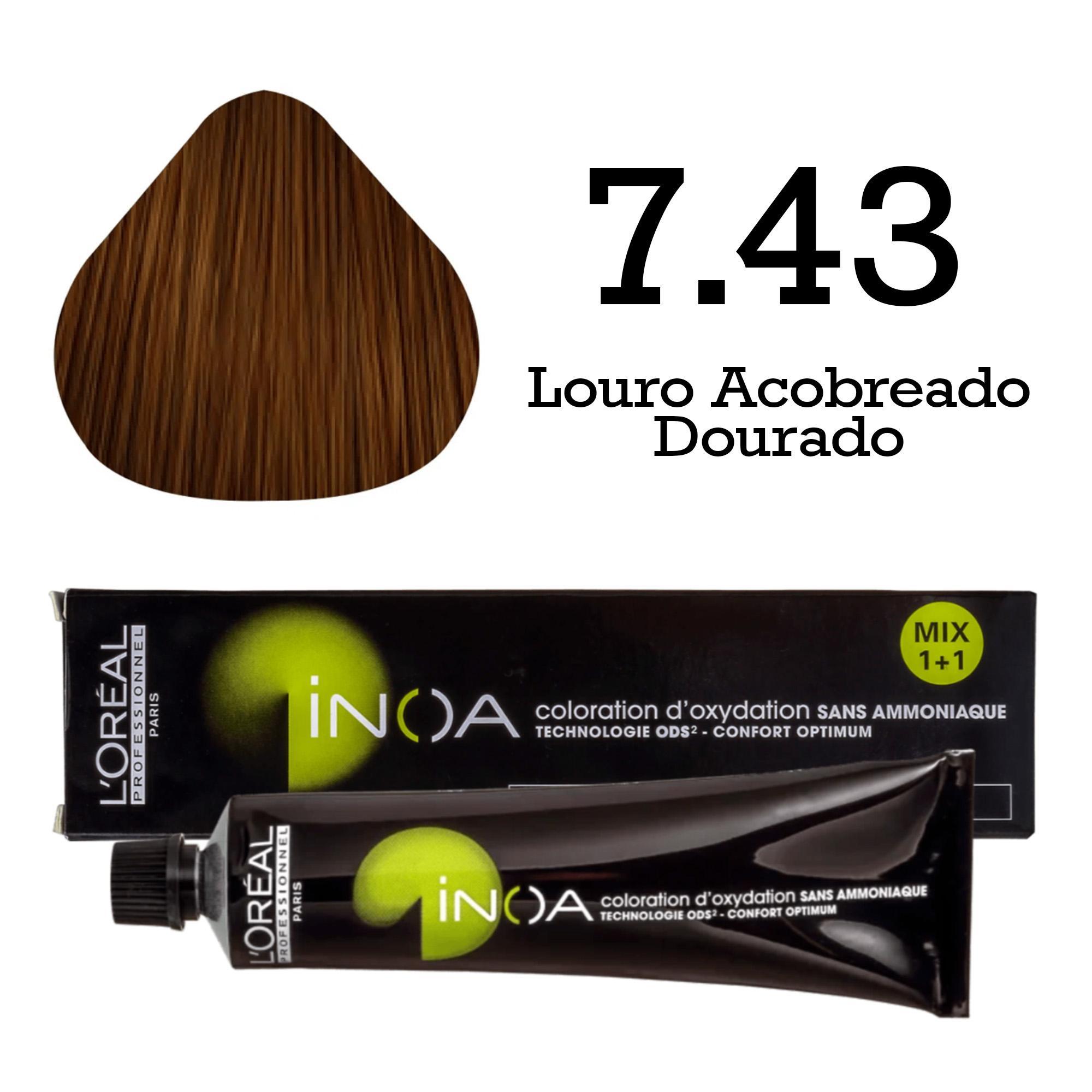 Miniatura Coloração Inoa 7.43 Louro Acobreado Dourado L'Oréal