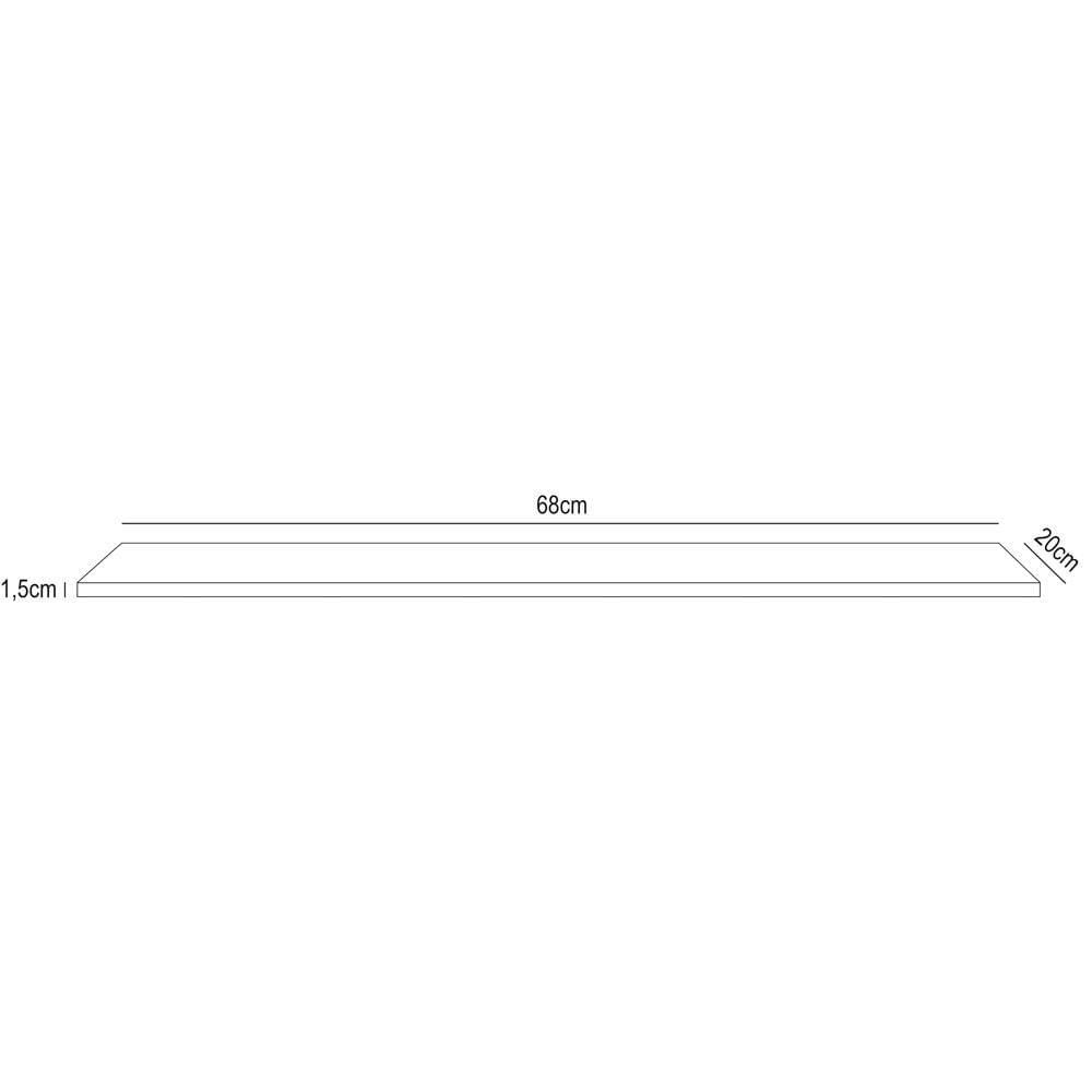 Miniatura Prateleira Flutuante Multiuso Kit 4 Suporte Invisível 68cm Yara Branco - Lumil