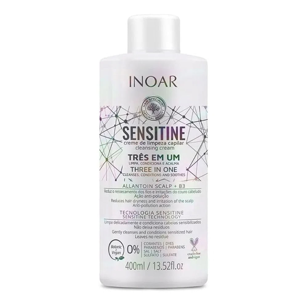 Miniatura Creme de Limpeza Capilar Inoar Sensitine 400ml