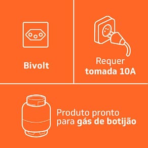 Fogão Brastemp 4 Bocas BFO4NBR Clean com Mesa de Inox, 2 Prateleiras Ajustáveis e Acendimento automático Bivolt – Inox