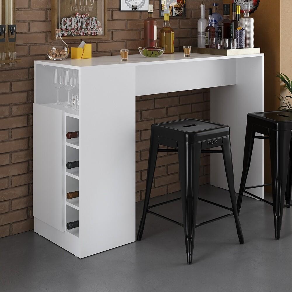 Miniatura Bar Bancada com Adega e 1 Porta Multimóveis MP1062 Branco