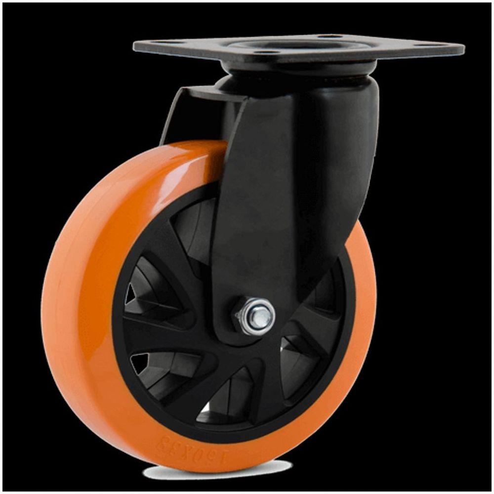 Miniatura Rodizio Giratório 6 Pol. Sem Freio Com Placa Glpb.614.pu.e